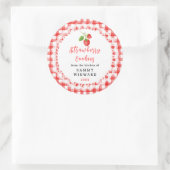 Sticker Rond Homemade Strawberry Cookies Label (Sac)
