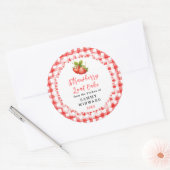 Sticker Rond Homemade Strawberry Loaf Cake Label (Enveloppe)