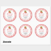 Sticker Rond Homemade Strawberry Loaf Cake Label (Feuille)