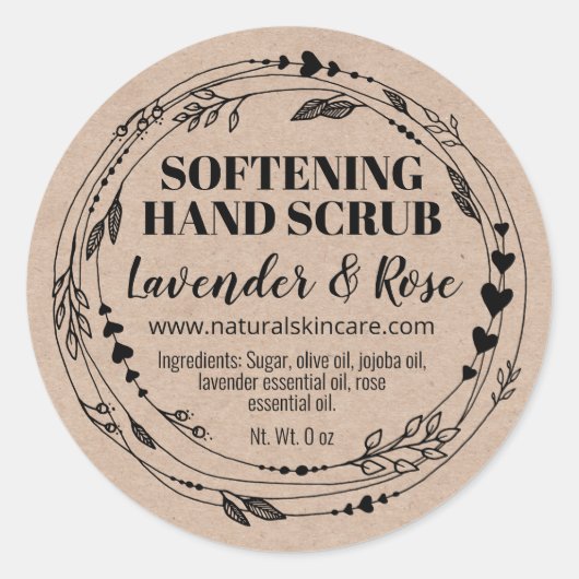 Sticker Rond Homemade Sugar Hand (Devant)