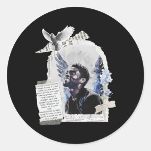 Sticker Rond Hommage À Chadwick Boseman - Objet 2