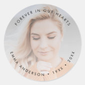 Sticker Rond Hommage aux funérailles commémoratives modernes (Devant)