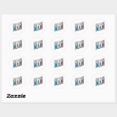 Sticker Rond Homme autodidacte (Feuille)