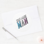 Sticker Rond Homme autodidacte (Enveloppe)
