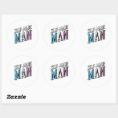 Sticker Rond Homme autodidacte (Feuille)