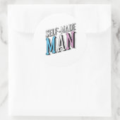 Sticker Rond Homme autodidacte (Sac)