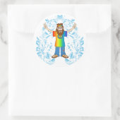 Sticker Rond Homme de paix (Sac)