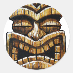 Sticker Rond Homme de Tiki