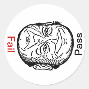 Sticker Rond Homme d'illusion optique d'échouer de passage de