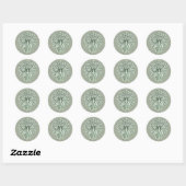 Sticker Rond Homme vert (Feuille)