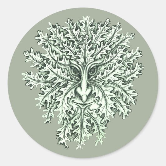 Sticker Rond Homme vert (Devant)