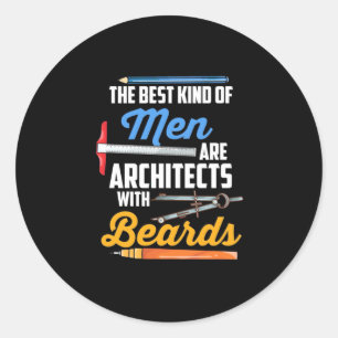 Sticker Rond Hommes Architectes Avec Oreilles