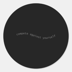 Sticker Rond Hommes Concurrence Contre Vous-Même Gym Pump Couve