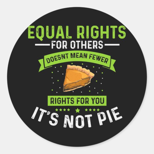 Sticker Rond Hommes égalité des droits Ce n'est pas un gâteau l (Devant)