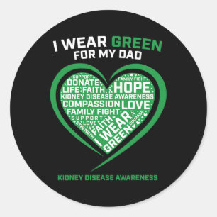 Sticker Rond Hommes Femmes Cadeaux Enfants Papa Maladie de tran