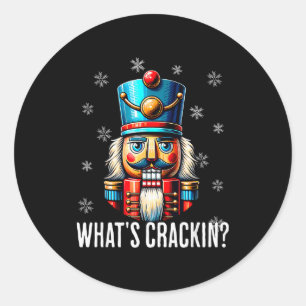Sticker Rond Hommes Femmes Casse-Noisettes de Noël Drôles Casse