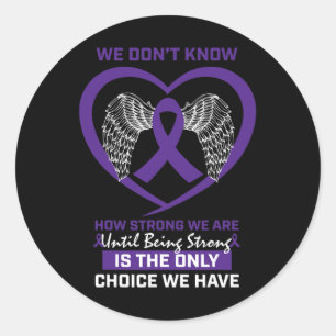 Sticker Rond Hommes Femmes Hodgkin's Lymphoma Maladie Cancer du