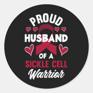 Sticker Rond Hommes Fier Mari D'Une Faucille Guerrière À Cellul