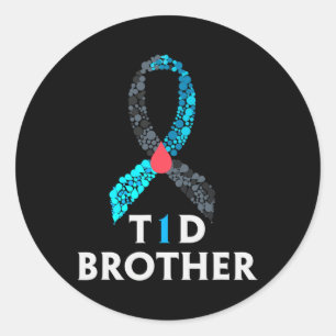 Sticker Rond Hommes Type 1 Frère du diabète - Journée mondiale