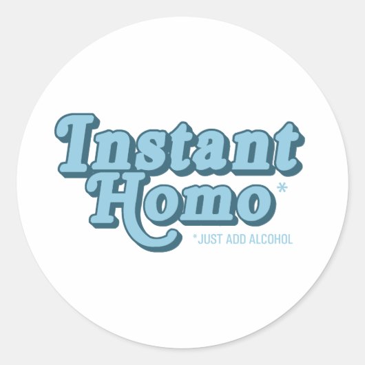 Sticker Rond Homo instantané (Devant)