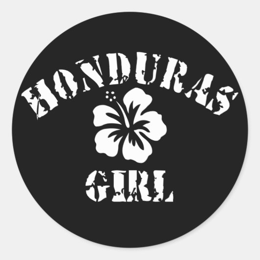 Sticker Rond Honduras fille rose (Devant)