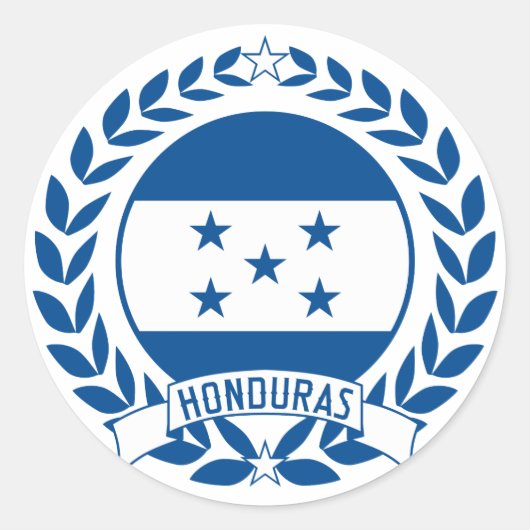 Sticker Rond Honduras Wreath (Devant)