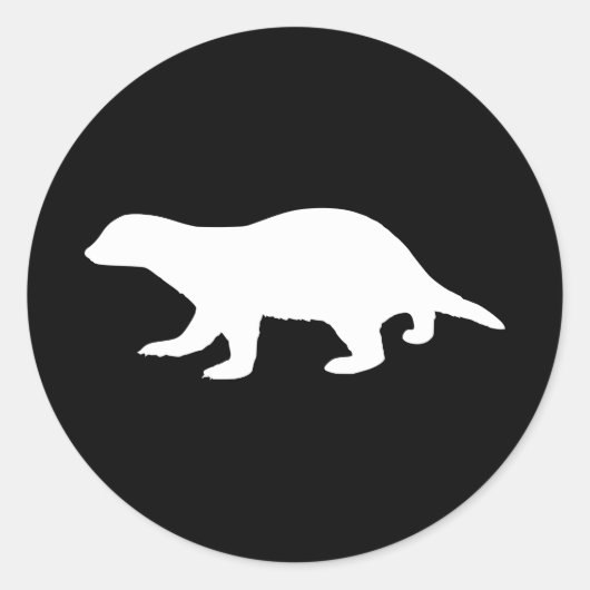 Sticker Rond Honey Badger (Devant)