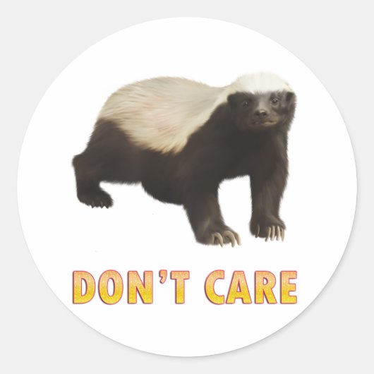 Sticker Rond Honey Badger (Devant)