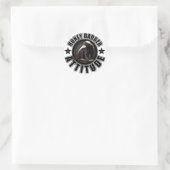 Sticker Rond Honey Badger ATTITUDE - Conception ronde (Sac)