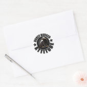 Sticker Rond Honey Badger ATTITUDE - Conception ronde (Enveloppe)