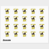 Sticker Rond Honey Badger Il est si mauvais (Feuille)
