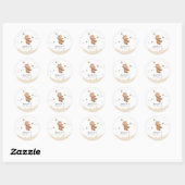 Sticker Rond Honey Bear First Bee day (Feuille)