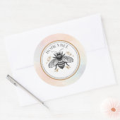 Sticker Rond Honey Bee (Enveloppe)