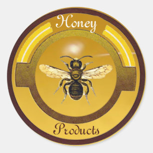 STICKER ROND HONEY BEE / BEEKEEPER BEEKEEPER