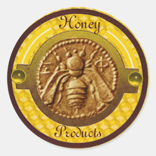 STICKER ROND HONEY BEE / BEEKEEPER BEEKEEPER