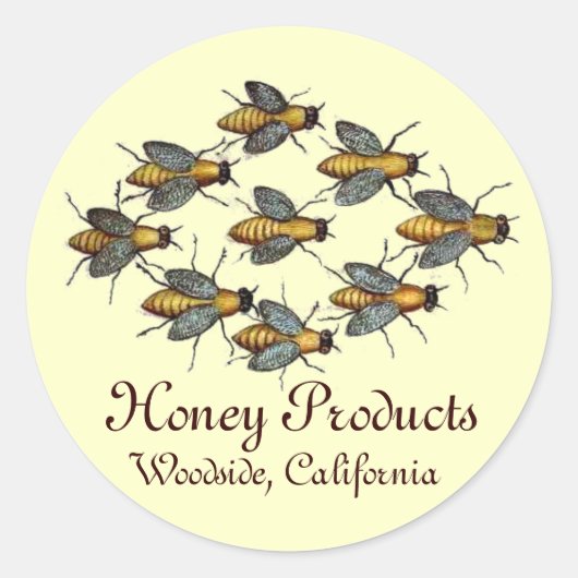 STICKER ROND HONEY BEE / BEEKEEPER BEEKEEPER (Devant)