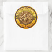 STICKER ROND HONEY BEE / BEEKEEPER BEEKEEPER (Sac)