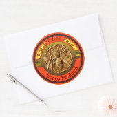 Sticker Rond HONEY BEE / BEEKEEPER BEEKEEPER Orange (Enveloppe)