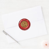 STICKER ROND HONEY BEE BEEKEEPER BEEKEEPER RED BROWN WAX SEAL (Enveloppe)