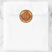STICKER ROND HONEY BEE / BEEKEEPER BEEKEEPER RED WAX SEAL (Sac)