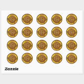 STICKER ROND HONEY BEE / BEEKEEPER BEEKEEPER SCEAU BROWN DE CIR (Feuille)