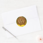 STICKER ROND HONEY BEE, BEEKEEPER BEEKEEPER SCEAU BROWN DE CIRE (Enveloppe)