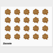 STICKER ROND HONEY BEE, BEEKEEPER BEEKEEPER SCEAU BROWN DE CIRE (Feuille)