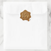 STICKER ROND HONEY BEE, BEEKEEPER BEEKEEPER SCEAU BROWN DE CIRE (Sac)