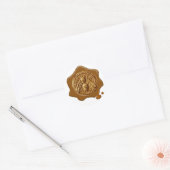 STICKER ROND HONEY BEE, BEEKEEPER BEEKEEPER SCEAU BROWN DE CIRE (Enveloppe)