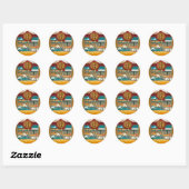 STICKER ROND HONEY BEE, BEEKEEPER RED WAX SEAL (Feuille)