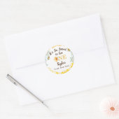 Sticker Rond Honey Bee First Bee day Anniversaire (Enveloppe)