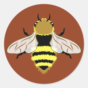 Sticker Rond Honey Bee Graphic