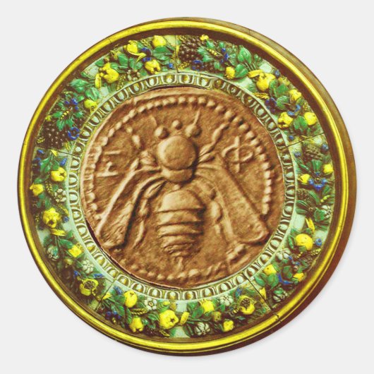 STICKER ROND HONEY BEE / JAUNE FLORENTINE FLORENTINE FLORENTINE (Devant)
