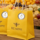 STICKER ROND HONEY BEE LOGO D'OR 3D EN AVRIER MERCI D'AFFAIRES